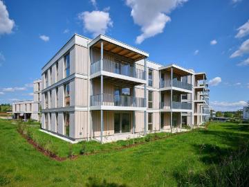NEUBAU 4 Zimmer Wohnung in ruhiger Lage mit Küche, Balkon & Tiefgaragenparkplatz geförderte Miete 4 Zimmer