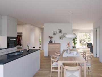 Neubau Gartenwohnung mit moderner Haustechnik und offenem Grundriss