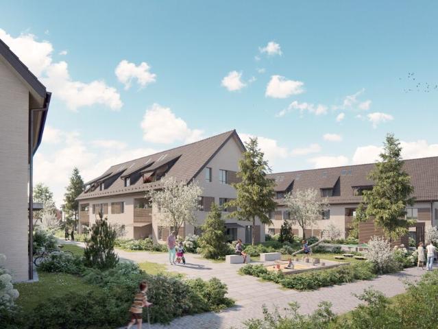Neubau Gartenwohnung mit moderner Haustechnik und offenem Grundriss