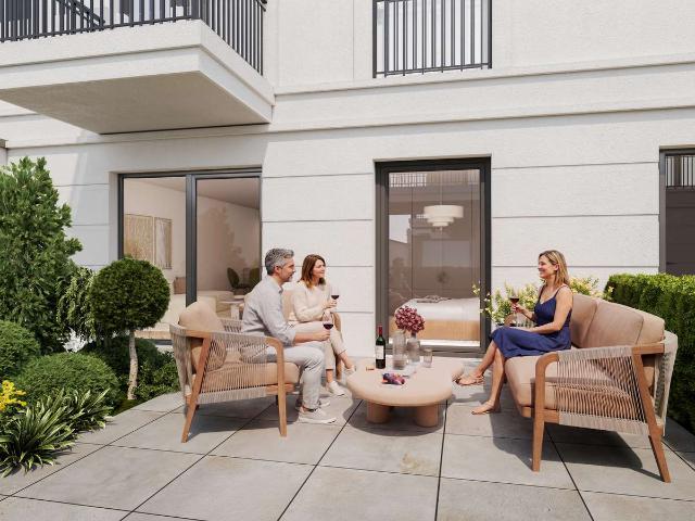 Neubau Gartenwohnung mit Terrasse und Garten im Kö Karree nur 80m von der Königsallee entfernt