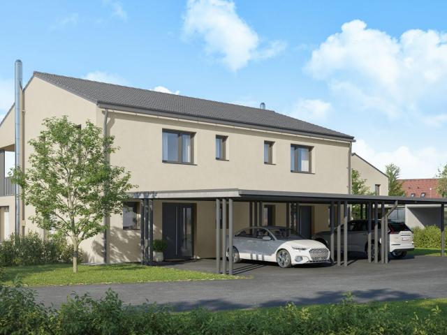 Neubau Doppelhaushälfte mit 300 m² Eigengarten in Ruhelage we01