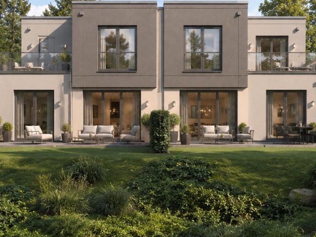 Neubau Doppelhaushälfte mit ca. 171 m² Wohnfläche, Dachterrasse & Garage