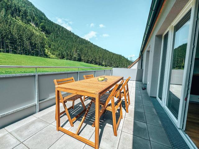 Neubau Dachgeschosswohnung in Flachau mit großem Balkon & Carport