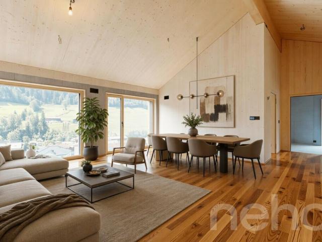 Neubau Dachgeschosswohnung mit besonderer Architektur und Bergsicht