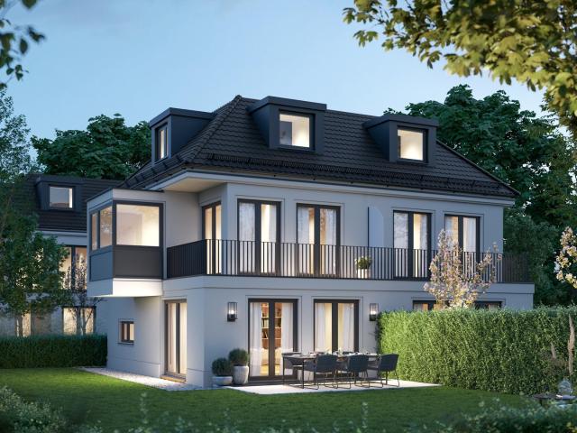 Neubau DHH in München Solln – realgeteilt, Tiefgaragenstellplatz inklusive