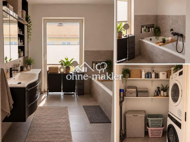 Neubau DHH in Burgrieden – 144 m², 4 Schlafzimmer, KfW 40, hochwertige Einbauküche, und 2 Terrassen