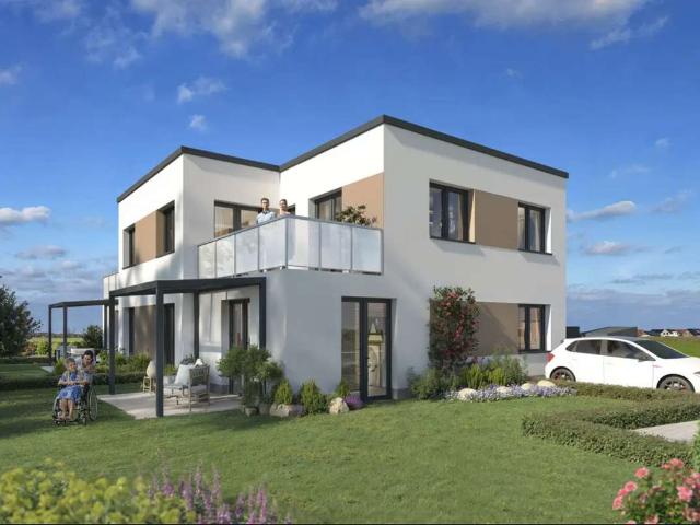 Neubau: Erdgeschoss Wohnung –50 m² mit 155 m² eigenem Garten, rollstuhlgerecht möglich!