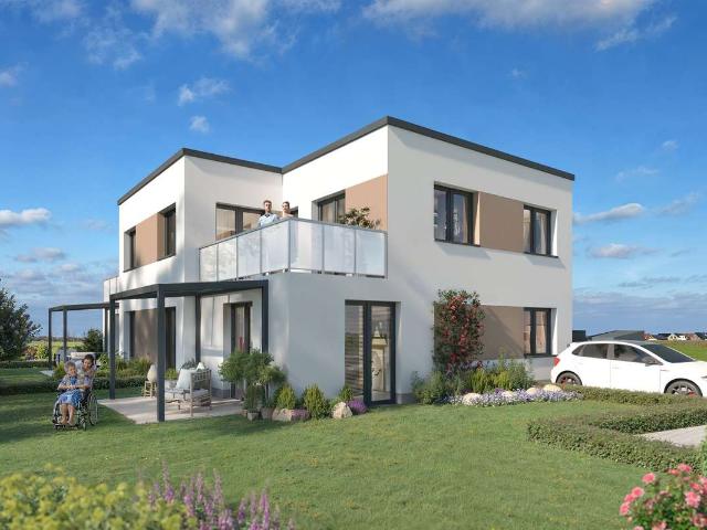 Neubau: Erdgeschoss Wohnung – 60 m² mit 169 m² eigenem Garten, rollstuhlgerecht möglich!