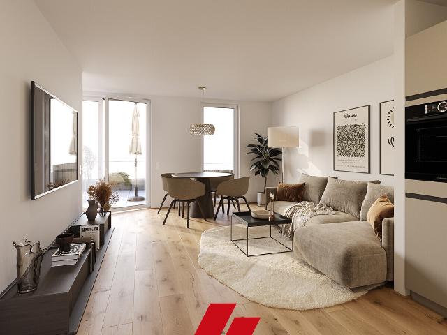 Neubau Erstbezug: Exklusive und hochwertig ausgestattete 2 Zimmer Wohnung im DG, 2 Balkone in Haus B