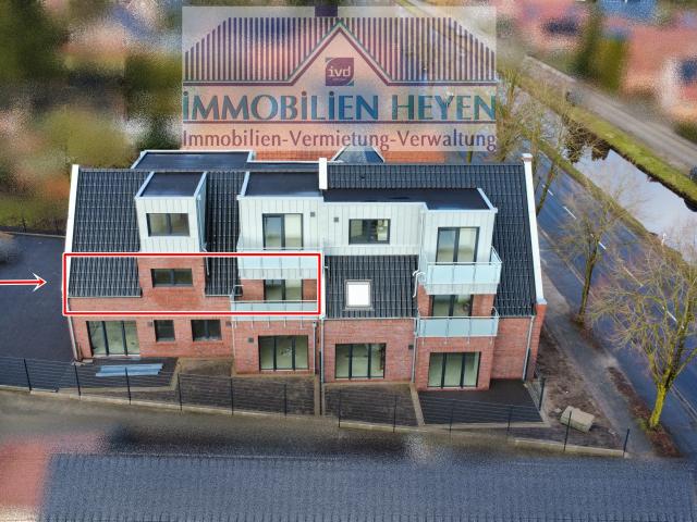 Neubau Erstbezug: Energieeffiziente 3 Zimmer Obergeschosswohnung mit Balkon KfW 40