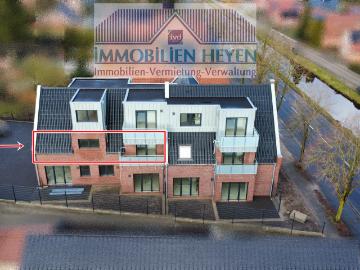 Neubau Erstbezug: Energieeffiziente 3 Zimmer Obergeschosswohnung mit Balkon KfW 40