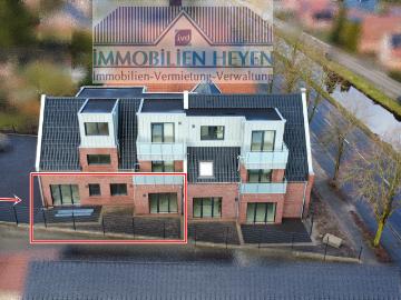 Neubau Erstbezug: Energieeffiziente 3 Zimmer Erdgeschosswohnung KfW 40