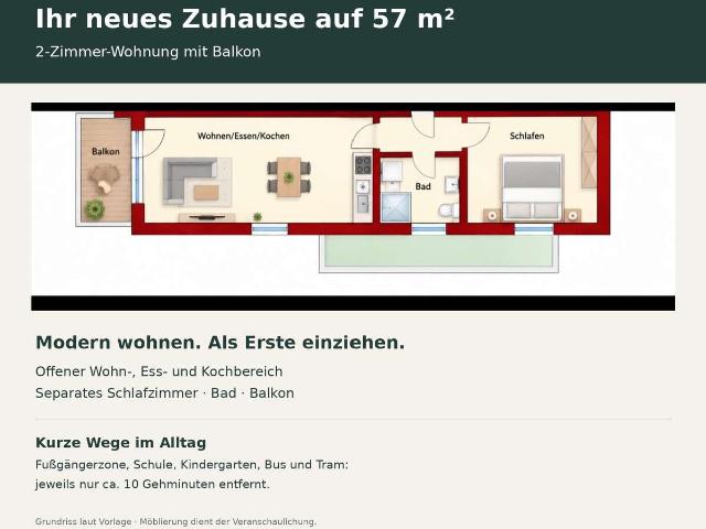 Neubau Erstbezug 2 Zimmer Wohnungen