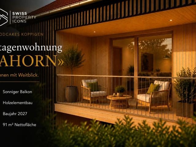 NEUBAU: Etagenwohnung AHORN Traumhafte Neubauwohnungen im Zentrum von Koppigen