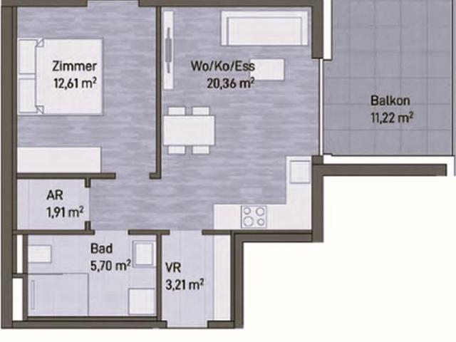 Neubau: Exklusive Eigentumswohnung 43M² mit Balkon in Zentraler Lage in Graz, Gries!
