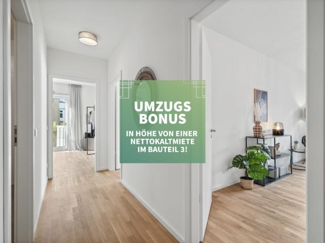 Neubau Komfort: 3 Zimmer Wohnung mit Balkon und Einbauküche am Ring in Friedenau