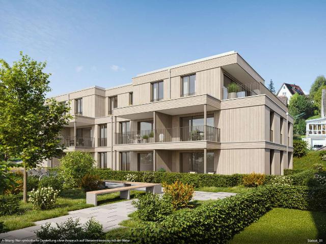 Neubau KfW40: Großzügige und sonnenerfüllte 3 Zimmerwohnung mit Südbalkon Wohnung A08