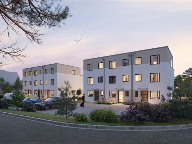 Neubau KfW 40 QNG Reihenendhaus in Dormagen – Garten & Keller