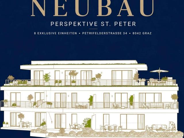 Neubau I 2 Zimmer Anleger Gartenwohnung 35,32 m² + 28,47 m² Garten + 16,91 m² Terrasse in St. Peter/Graz
