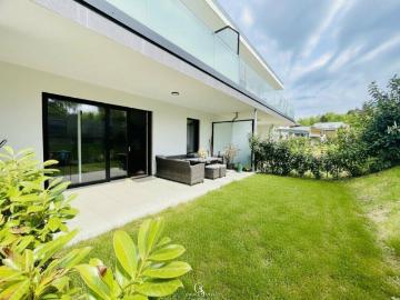 Neubau in hochwertiger Ausführung: Traumhafte 2 Zimmer Gartenterrassenwohnung mit Garage & Parkplatz ruhig, sonnig & perfekt aufgeteilt!