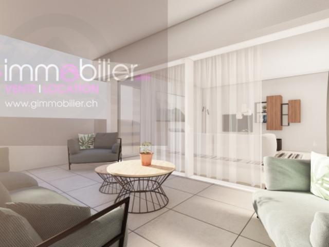 2,5 Zimmer Wohnung von 80 m² im ersten Stock mit einer Loggia von 13 m²