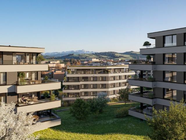 Neubau Obstgarten 3.5 Zi. Wohnung mit freiem Blick in die Landwirtschaftszone