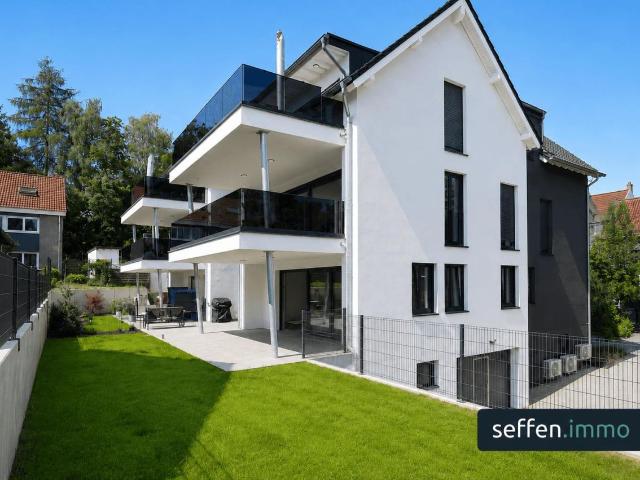 Neubau* Luxus EG Wohnung zum Erstbezug! Barrierefrei! Aufzug, TG, Klima & Garten ZENTRAL in Lennep!