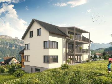 Neubau Luxus pur! 4.5 Zimmer Gartenwohnung über dem Walensee