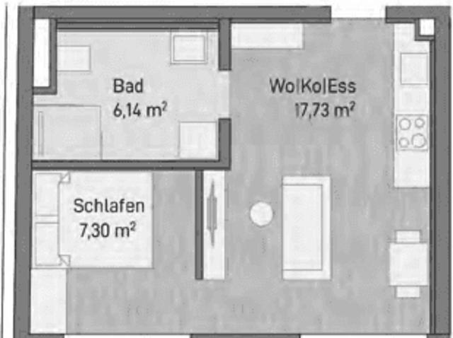 Moderne 2 Zimmer Eigentumswohnung 31,17m² Graz/Gries
