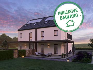 Neubau. Moderne Doppelhaushälfte mit Traumgrundstück