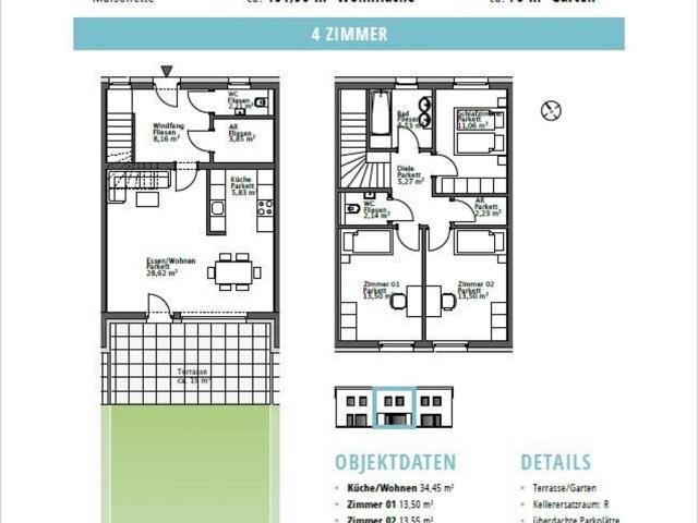 Neubau Maisonette mit Gartenanteil in Mooskirchen, im Steirischen Zentralraum