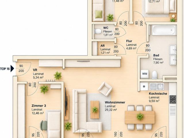 NEUBAU MIT RAUMGEFÜHL | 4 Zimmerwohnung mit großer Loggia