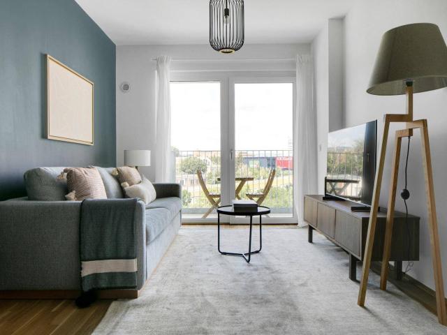 Neubau mit Stil! 2 Zimmer mit Balkon und hipper Wohnküche! Sowie Parkett, Badewanne und Ausblick VIE187