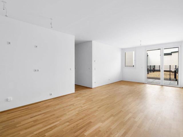 NEUBAU / NÄHE BAHNHOF FLORIDSDORF, U6 Neue 74 m² EG Wohnung mit ca. 15 m² Terrasse Top 01