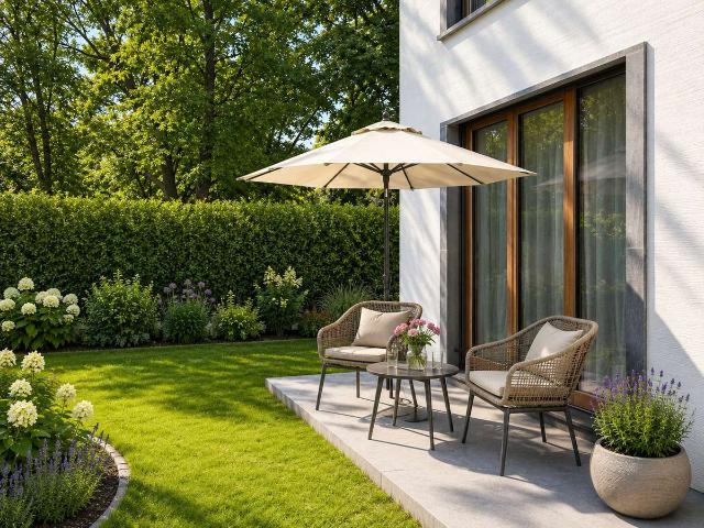 Neubau sofort bezugsfertig: Gartenwohnung mit direktem Aufzugszugang