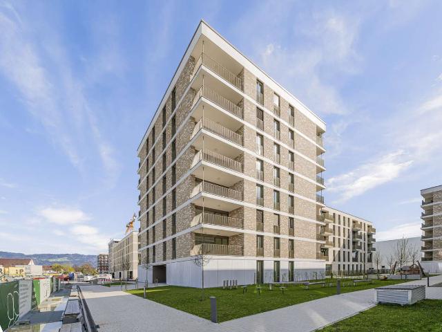 Neubau: Stilvolle 2 Zimmerwohnung mit hochwertiger Ausstattung und Blick ins Grüne