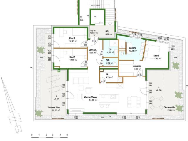 Neubau: Penthouse Wohnung mit zwei Terrassen in sonniger Lage von Telfs