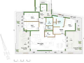 Neubau: Penthouse Wohnung mit zwei Terrassen in sonniger Lage von Telfs