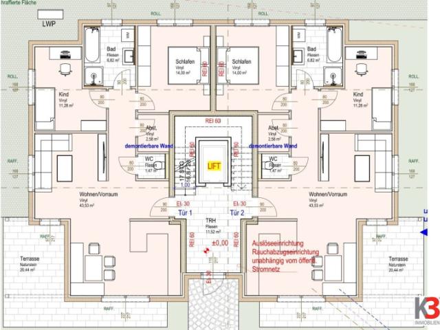 K3 Neubau Ried/Tumeltsham Gartenwohnung mit Lift, Doppelcarport und Top Ausstattung