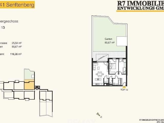 Neubau Wohnen am Hiesberg, Gartenwohnung 2. OG Top 13