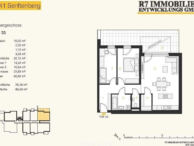 Neubau Wohnen am Hiesberg, Gartenwohnung 4.Og Top 33