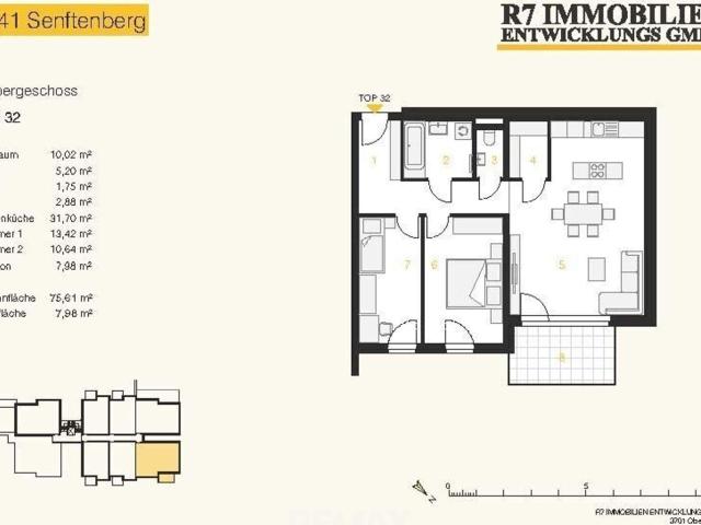 Neubau Wohnen am Hiesberg, Wohnung mit Balkon 4.Og Top 32