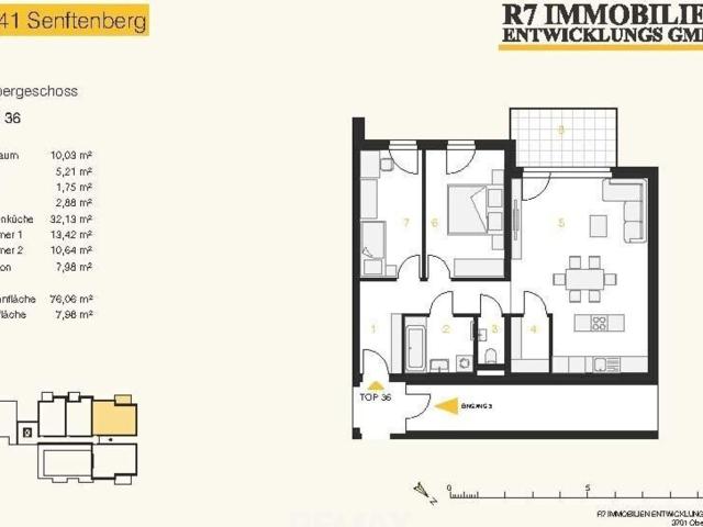 Neubau Wohnen am Hiesberg, Wohnung mit Balkon 5.Og Top 36