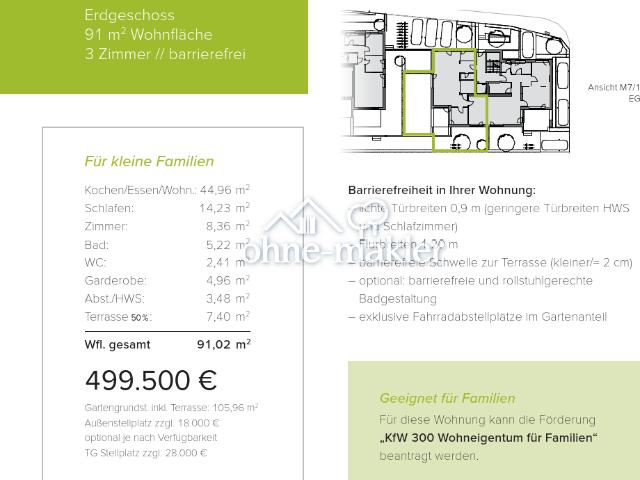 Neubau WHG 1.2 M7/1 Erdgeschoss 91m²