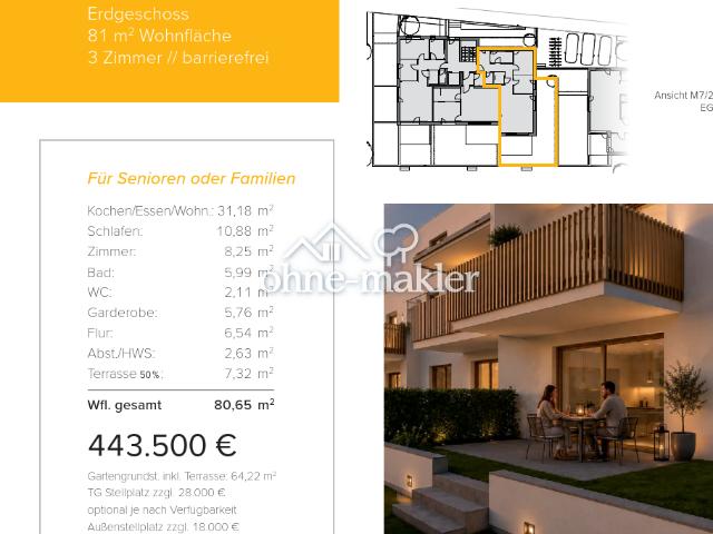 Neubau WHG 2.1 M7/2 Erdgeschoss 81m²