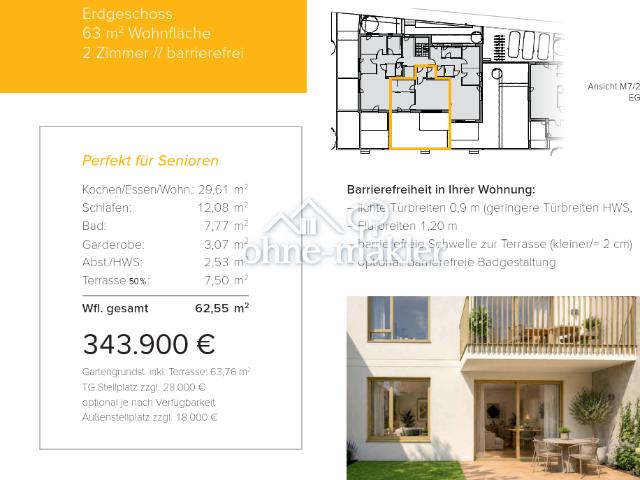 Neubau WHG 2.2 M7/2 Erdgeschoss 63m²