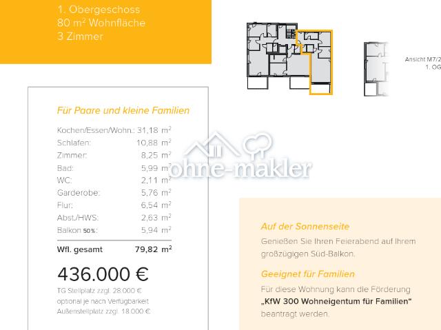 Neubau WHG 2.4 M7/2 1.Obergeschoss 80m²