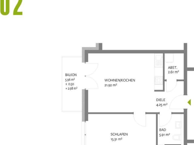 NEUBAU Trier Olewig Effizienzhaus 55 Wohnung 02