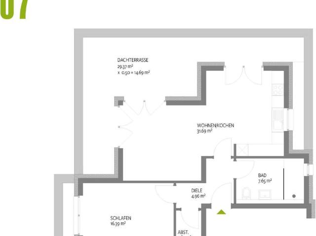 NEUBAU Trier Olewig Effizienzhaus 55 Wohnung 07