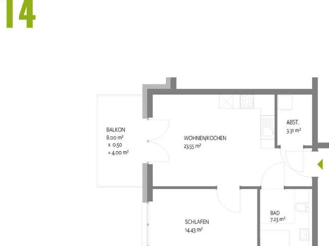 NEUBAU Trier Olewig Effizienzhaus 55 Wohnung 14